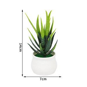 Plantes vertes artificielles en plastique Yiwu Datuo Florist, en pot, pour décoration de bureau intérieur, style nordique, 7x14 cm - Product Image 5