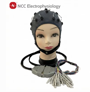 Professionele <span class=keywords><strong>EEG</strong></span>-capset van textiel <span class=keywords><strong>S</strong></span>/M/L 16/24/32 kanalen Wegwerp-elektroden Plug & Play voor klinische <span class=keywords><strong>EEG</strong></span>-registratie - Product Image 4