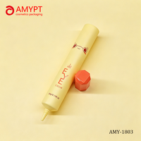 Tube de crème pour les yeux en PE personnalisé en gros, 20 ml, 25 ml, 30 ml, applicateur à long bec, tube fin pour emballages cosmétiques et soins de la peau