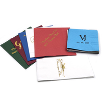 Serviettes en Papier Imprimées et Colorées Personnalisables, Variété Bleu Blanc Noir 25*25cm, pour Boissons, Déjeuner, Dîner, Fête, Bar ou Mariage, Décoratives