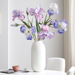 Flores Artificiales <span class=keywords><strong>de</strong></span> Iris, Flores <span class=keywords><strong>de</strong></span> Seda <span class=keywords><strong>de</strong></span> Iris Púrpura, Tallo Largo, Decoración para Bodas, Hogar, Oficina, Mesa, Jarrón, Centro <span class=keywords><strong>de</strong></span> Mesa - Product Image 3