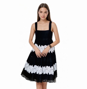 <span class=keywords><strong>Abito</strong></span> lungo estivo elegante da donna, senza spalline, senza maniche, tinta unita, lavabile, nero, a trapezio, <span class=keywords><strong>in</strong></span> <span class=keywords><strong>maglia</strong></span> 100% poliestere - Product Image 2