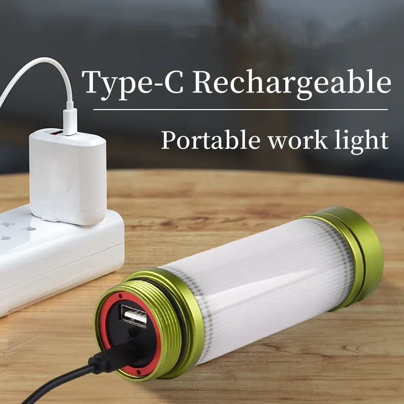 2024 New Design Portable Outdoor Work Light Emergency Lights Rechargeable Flashlight With Power Bank Magnetic Multi-function LED