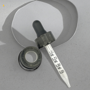 Đen PP nhựa 20 400 gân váy nắp ống nhỏ giọt lắp ráp với bóng đèn cao su và 89mm thẳng tip Kính Pipette - Product Image 5