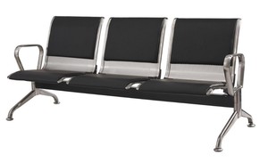 Banco de Espera Moderno de Acero Inoxidable para Hospitales y Aeropuertos, con 4 Asientos y Solución de Almacenamiento - Product Image 2