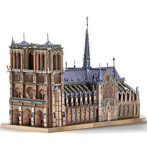 Piececool NOTRE DAME DE <span class=keywords><strong>PARIS</strong></span> 3D <span class=keywords><strong>Puzzle</strong></span> en métal éducatif DIY Jouet Kits de construction de monuments Cadeau de Noël pour adultes - Product Image 2