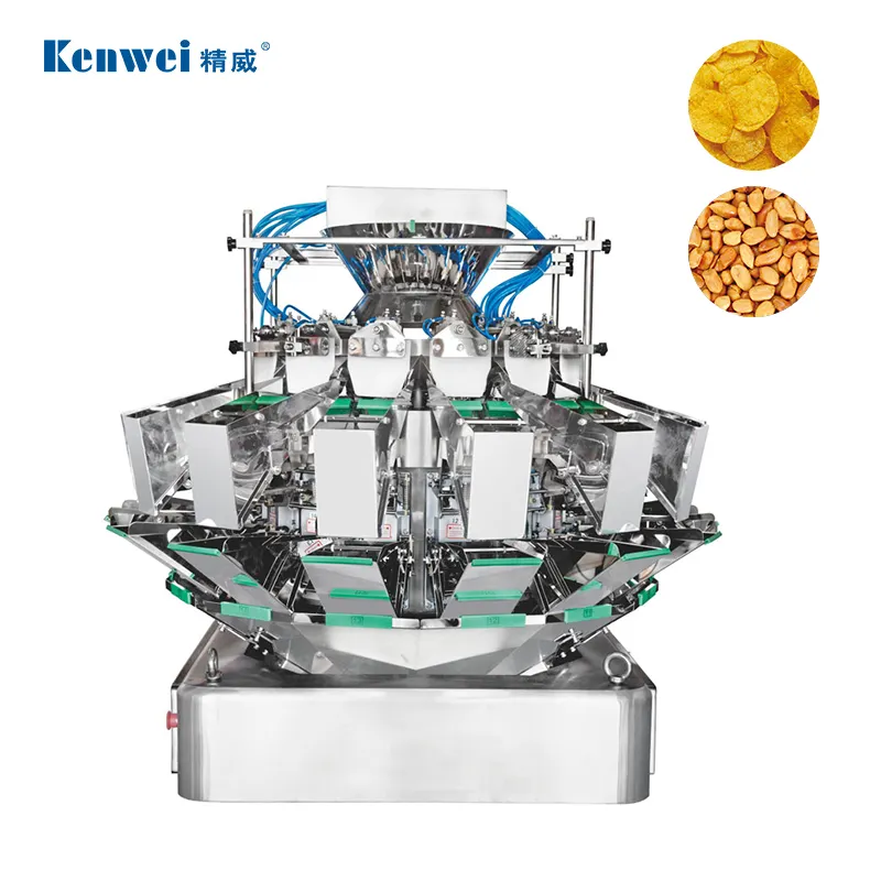 プロの破損防止マルチヘッド計量機自動ビスケットチップ包装機