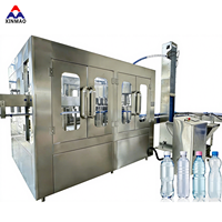 Machine de remplissage et d'embouteillage d'eau minérale pure en bouteille PET de 500 ml, 10000 BPH, personnalisation en usine
