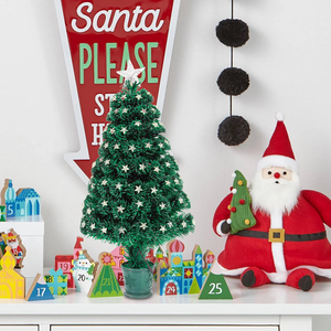 Meilleure offre Premium en plastique givré support mélange PVC PE décoration argent Pentacle arbre de Noël à charnière avec lumière - Product Image 2