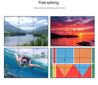 Écran de télévision LCD mural 4K Grand écran LCD pour la publicité et la surveillance dans les centres commerciaux pour une utilisation en mur vidéo