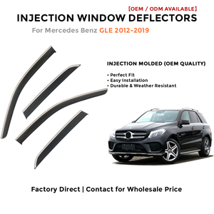 แผ่นบังลมข้างประตูแบบฉีดขึ้นรูป สำหรับรถเบนซ์ GLE ปี 2012-2019 อุปกรณ์ตกแต่งรถยนต์ - Product Image 2