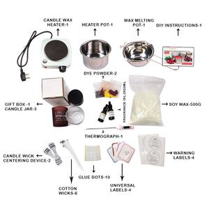<span class=keywords><strong>Kit</strong></span> de fabrication de bougies <span class=keywords><strong>DIY</strong></span> de marque privée en gros ensemble facile de fabrication de bougies en cire de soja parfumée faites à la main - Product Image 4