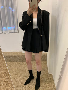 12 #2024 वसंत शरद ऋतु नए आगमन सूट कॉलर ब्लेज़र ने मिनी स्कर्ट दो टुकड़े सेट - Product Image 3