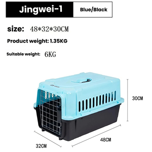 Jaula de Transporte para Mascotas <span class=keywords><strong>IATA</strong></span>, Pequeña, de Plástico PP, con Cierre de Resorte y Tornillos, Colores Pastel, Apilable, para Perros y Gatos - Product Image 4