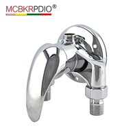MCBKRPDIO Robinet d'eau de douche solaire à poignée unique en alliage de zinc poli chromé pour pluie Céramique