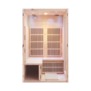 Sauna sec infrarouge en bois de cèdre rouge pour 2 personnes, design moderne, avec panneau de commande, pour utilisation en appartement - Product Image 5