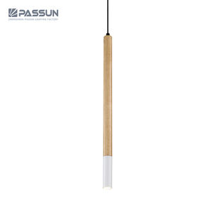 Maison moderne cuisine décoratif cylindre <span class=keywords><strong>tube</strong></span> lustre lampe lumières en <span class=keywords><strong>bois</strong></span> 3 w LED suspensions cylindriques - Product Image 1