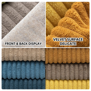 Thick Warp Knitted 2.5 Wale 100% Polyester Corduroy <b>Fabric</b> Breathable Soft Comfortable for Bay Window Cushion Pillow Plush Toy - Product Image 6
