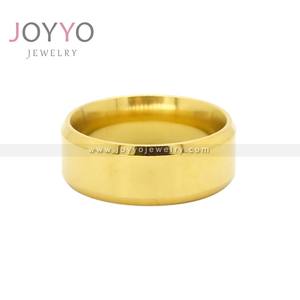 Fascia <span class=keywords><strong>nuziale</strong></span> classica in acciaio inossidabile anello in oro semplice 8mm di larghezza anello con sigillo piatto nome gioielli incisi per uomo donna - Product Image 2