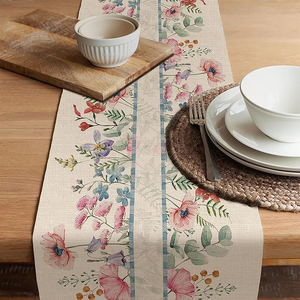 Luxury Waterproof Cotton Placemat Set Korean Style Plaid Table Mats Knitted Lace Fabric <strong>Wedding</strong> Use Washable Place Mats - Product Image 3