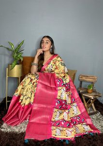 Blusa de seda suave con estampado Digital para mujer, blusa de trabajo con estampado Digital, Saree con Zari - Product Image 4