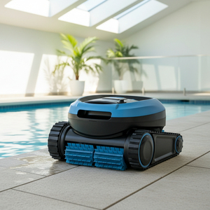 <span class=keywords><strong>Robot</strong></span> nettoyeur de <span class=keywords><strong>piscine</strong></span> sans fil portable léger antidérapant en ABS/PVC avec <span class=keywords><strong>batterie</strong></span> rechargeable de 8000 mAh pour utilisation en <span class=keywords><strong>piscine</strong></span> creusée/intérieure - Product Image 1
