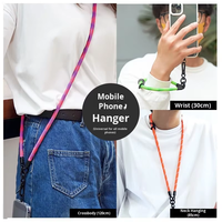 Cordon de téléphone portable tressé personnalisé et tendance avec sangle de cou diagonale et corde d'escalade détachable, avec porte-carte