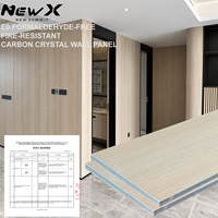Panneaux muraux en PVC à installation rapide, ignifuges, en cristal de carbone, pour revêtement mural intérieur commercial et hôtelier, rénovation rapide