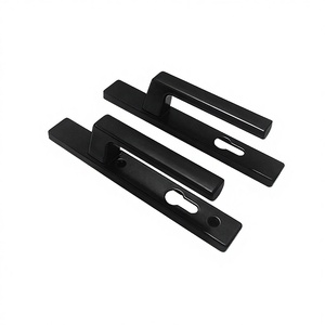 Mortise Door <b>Hardware</b> Interior Aluminum Alloy Lever Black Handles Long Handle Modern Easy Installation ZF Global Export - Product Image 3