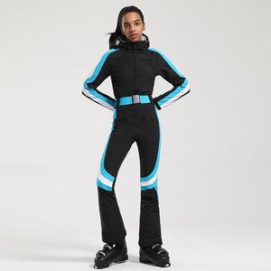 Traje de Esquí de Una Pieza para Mujer, Overol de Snowboard Ajustado para Exteriores, Conjunto de Esquí Cálido, <span class=keywords><strong>Ropa</strong></span> Impermeable y Cortavientos para Invierno - Product Image 2