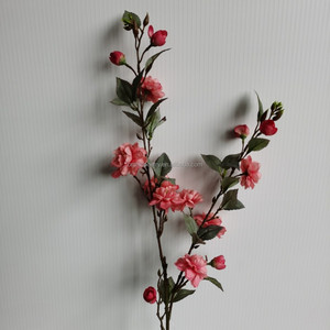 Fleur artificielle réaliste à tige unique, 15 têtes, Camélia Rose Pink Victory, Lys de jade, Racine de mandragore, Fleur de thé de montagne, 90 cm, Noël - Product Image 4