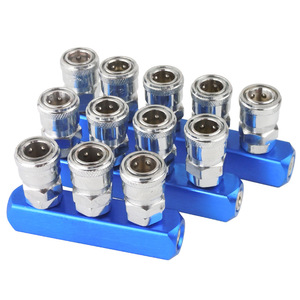 JINEN Quick Connector 1 to 3 Way 1/4 In Air Diverter <b>Pneumatic</b> <b>Tool</b> Accessory - Product Image 4