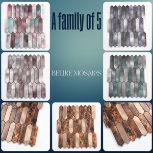 Mô hình tối giản nhôm khảm tường gạch không khí ấm cúng nội thất hình lục giác kéo dài cho trang trí nhà tính năng giọng mặt tiền - Product Image 2