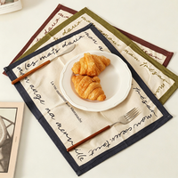 WML044 Serviettes en coton et lin imprimées en gros, style nordique classique, respirantes, décoratives, torchons de cuisine, absorbantes, nappes de table