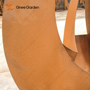 Pot de fleurs sphérique en acier Corten, creux, pour extérieur, finition rouille, écologique, durable, résistant à la corrosion, à suspendre ou à poser - Product Image 5