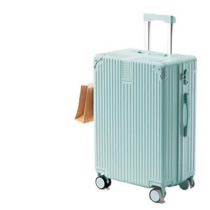 Retro Style Suitcase Universal Wheel Trolley Case Solid Color Swivel Wheels Leisure Travel Large Capacity Trendy Design - Product Image 5