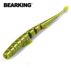 Bearking-señuelo suave de pesca, cebo de gusano de cola de golondrina de 64mm y 88mm, cebos de plástico suave