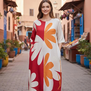 Nueva Colección Estética, Vestido Tipo Linterna de Punto para Mujer, Estilo Casual, Ligero, Transpirable y Elástico, para Todas las Temporadas - Product Image 1