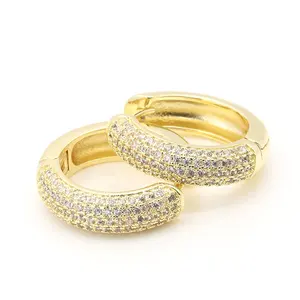 Amazon hot sale Stainless Steel 14k gold large earrings hoops for women