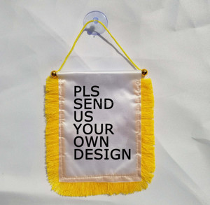 Mini fanion en satin 4 ''x 6'' des deux côtés imprimé drapeau de <span class=keywords><strong>voiture</strong></span> de la Barbade - Product Image 4