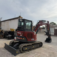 Excavatrice sur chenilles compacte d'occasion japonaise VIO55-6A, classe 5-6 tonnes, économique en carburant, équipement de construction fiable