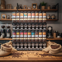 Distributeur de nourriture en vrac ECOBOX, bac à gravité pour céréales, noix, grains de café, distributeur de bonbons en plastique pour magasin, distributeur de friandises pour la maison