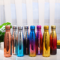 Bouteilles d'Eau Isothermes en Acier Inoxydable à Double Paroi 500 ml, Personnalisées avec un Logo Unique et Couvercle