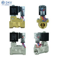 DKV SLP électrovanne à eau pilotée 220V 24V électrovanne à eau haute pression en acier inoxydable en laiton normalement fermée