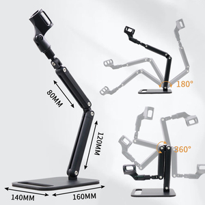 Tùy Chỉnh Có Thể Điều Chỉnh Có Thể Gập Lại Âm Thanh Không Dây Mic Đứng Máy Tính Để Bàn Bảng Nhôm Microphone Đứng Cho Studio Và Đài Phát Thanh Sử Dụng - Product Image 4