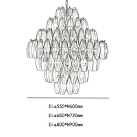 Lustre vintage en verre ambré facetté avec structure en acier inoxydable pour salon, villa, hôtel, décoration, lustre Murano