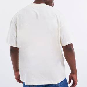 T-shirt personnalisé pour homme 100% coton T-shirt oversize à épaules tombantes, qualité de luxe, col rond, T-shirt uni Biank pour homme - Product Image 3