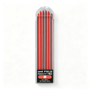 Recharges de mine Mitsubishi Uni 2,0 mm, série FiELD N, mine de graphite rouge et taille-mine de poche DPS-600 pour le dessin technique - Product Image 3