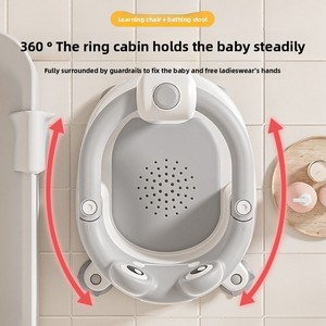 Sgabello da bagno in plastica antiscivolo con supporto reclinabile per <span class=keywords><strong>vasca</strong></span> da bagno neonata - Product Image 5