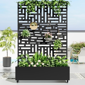 <span class=keywords><strong>Support</strong></span> <span class=keywords><strong>à</strong></span> fleurs décoratif d'extérieur, cloison d'extérieur, écran métallique, jardinière <span class=keywords><strong>à</strong></span> <span class=keywords><strong>roulettes</strong></span>, rainure de plantation <span class=keywords><strong>pour</strong></span> jardinage d'extérieur - Product Image 4